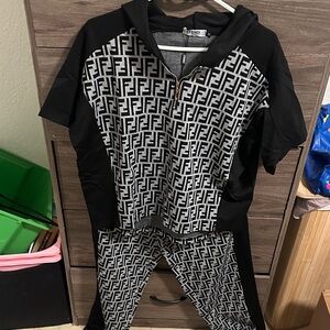 Monogram Black and White Tracksuit size M